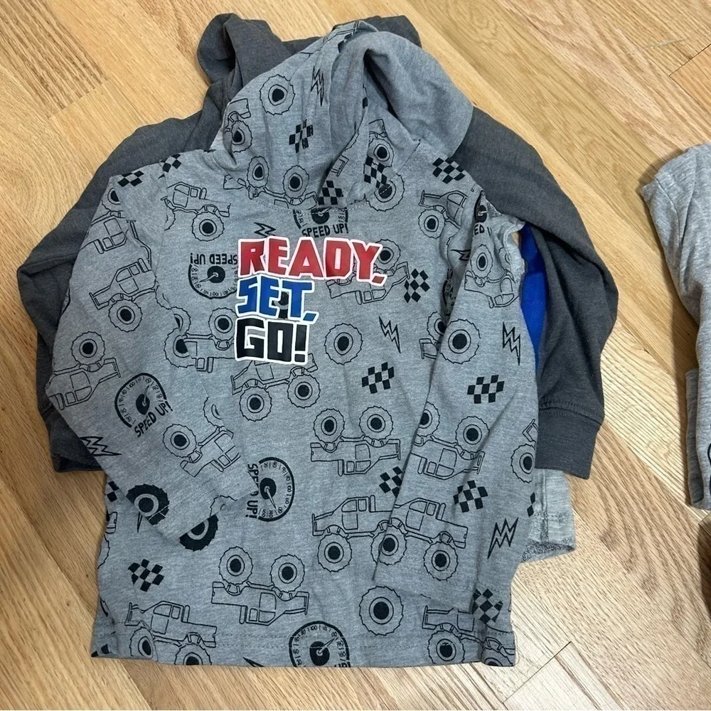2T Shirt Bundle Boys Thanksgiving Halloween Monster Hugs Hooded Top Long Sleeve